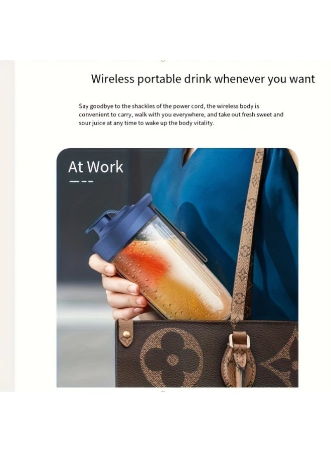 Winmax Portable Blender, Blender Juicer Juice Cup Fruit Blender Portable Fruit Cup, USB Rechargeable Personal Size Juice Cup, Personal Blender for Smoothies and Smoothies, 400ml Travel Juice Cup - Image 3